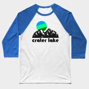 Retro Crater Lake ))(( Tourist Souvenir National Park Design Baseball T-Shirt